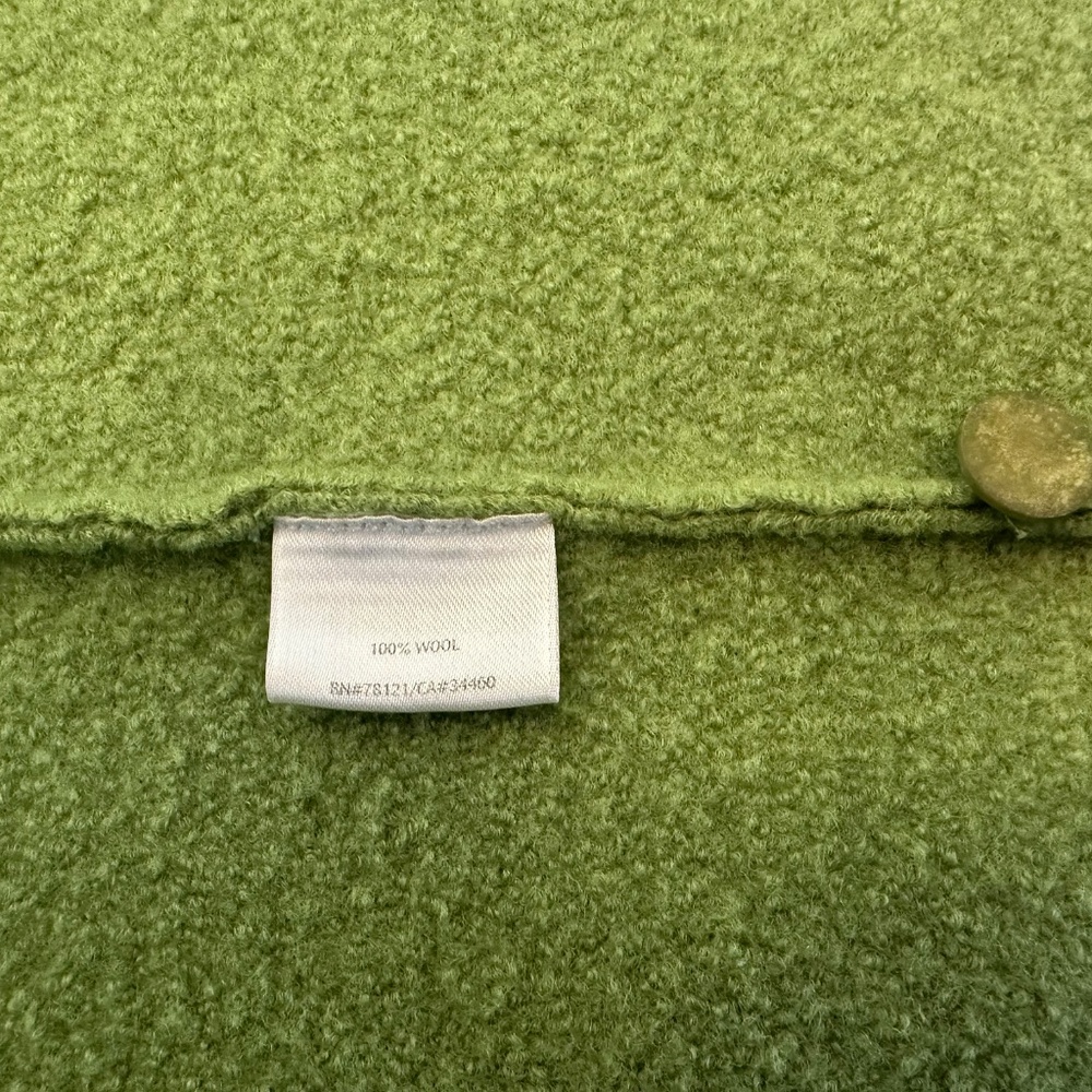 Eileen Fisher Spring Green Boiled Wool Coat: Size XL. - Picture 8 of 13